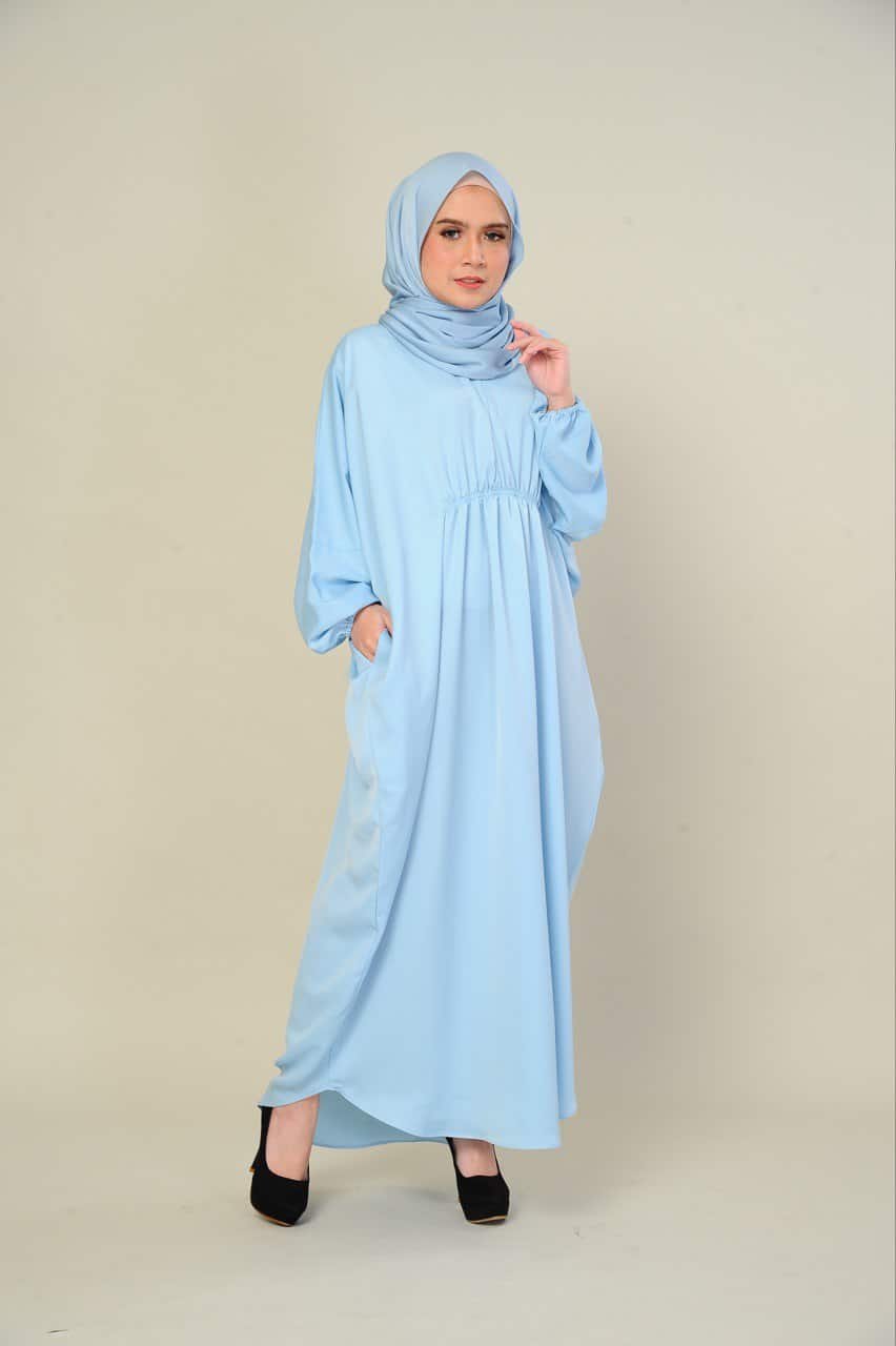 blue mom (ADULT) LILY KAFTAN -BABY BLUE - Image 1