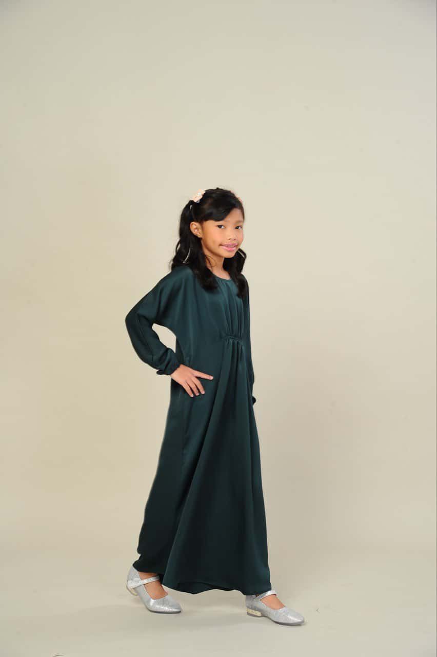 emerald kids 2 (KIDS) LILY KAFTAN -EMERALD GREEN - Image 2