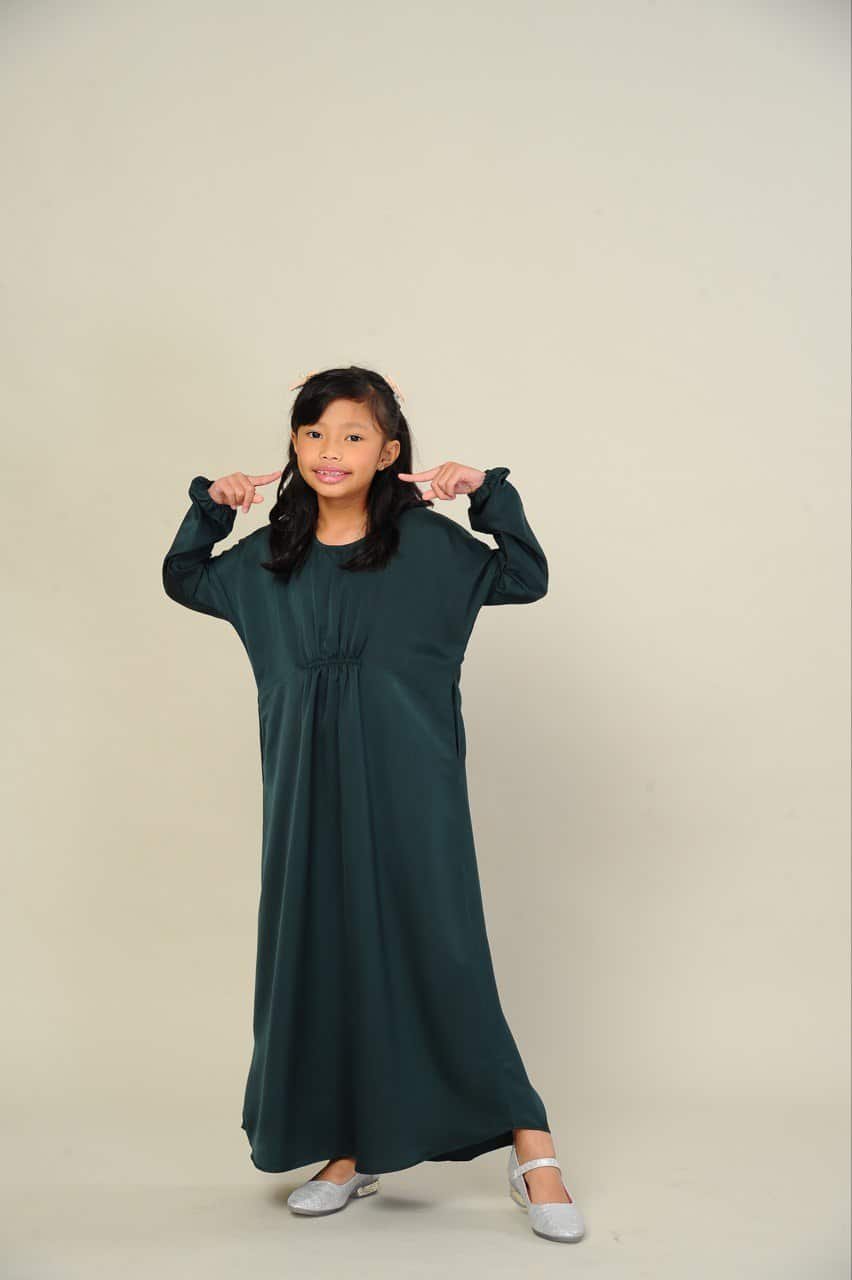 emerald kids 3 (KIDS) LILY KAFTAN -EMERALD GREEN - Image 3