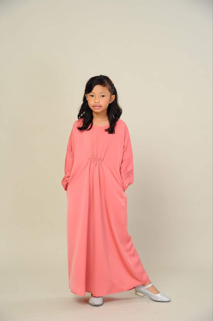 salmon kids (KIDS) LILY KAFTAN -SALMON - Image 1