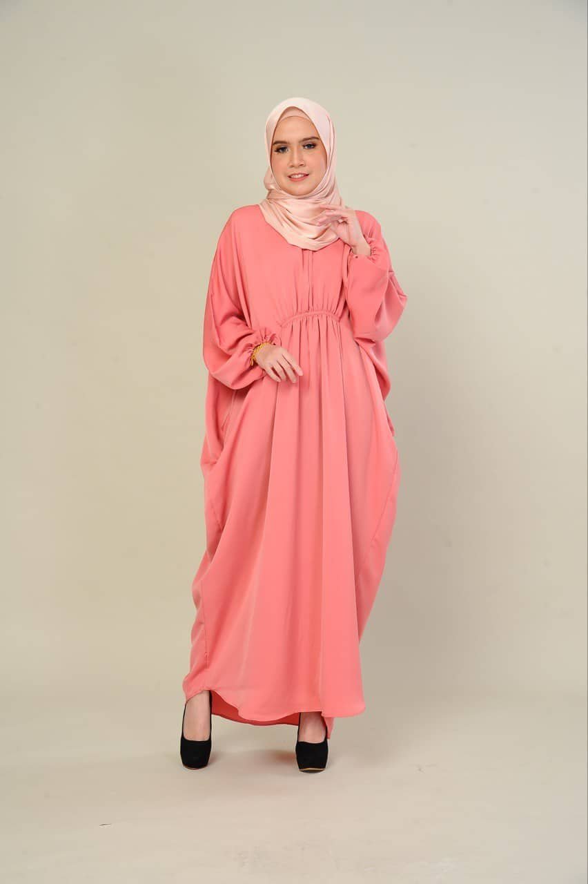 salmon mom 2 (ADULT) LILY KAFTAN -SALMON - Image 2