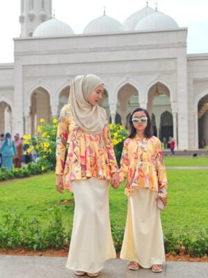 (KIDS) TIARA KEBAYA PEPLUM -YELLOW
