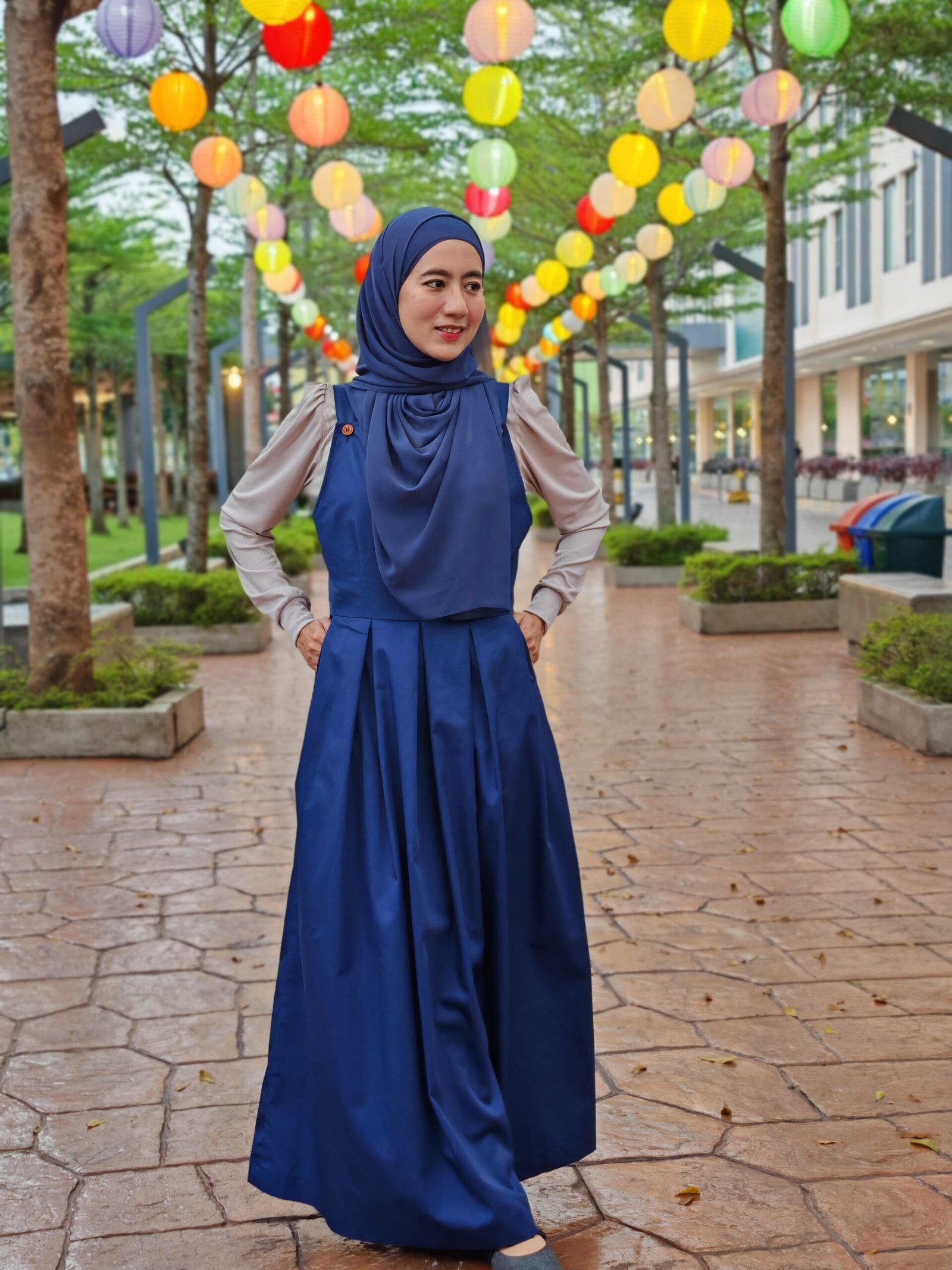 Blue Mom (ADULT) CALA PINAFORE -BLUE - Image 3