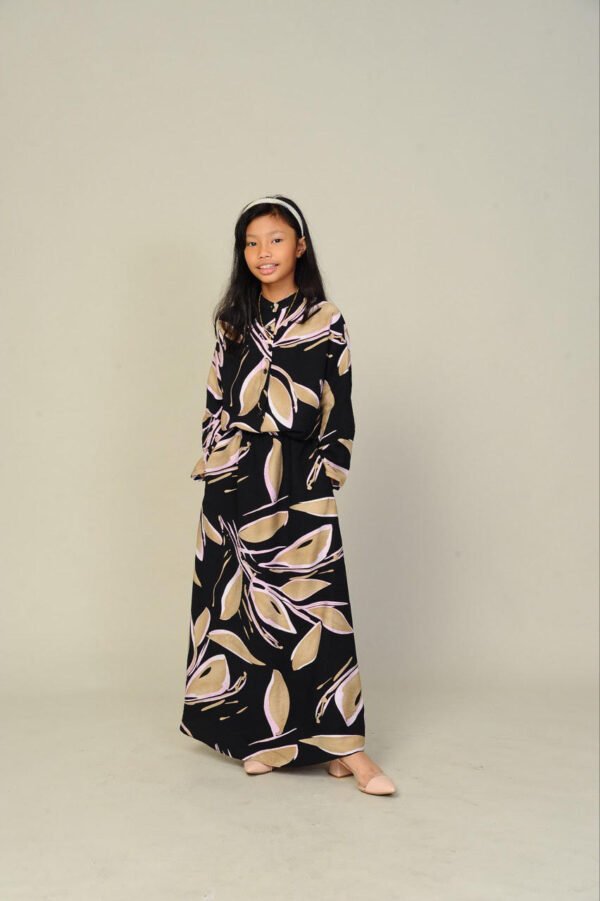 (KIDS) NELLY TOP & SKIRT -BLACK