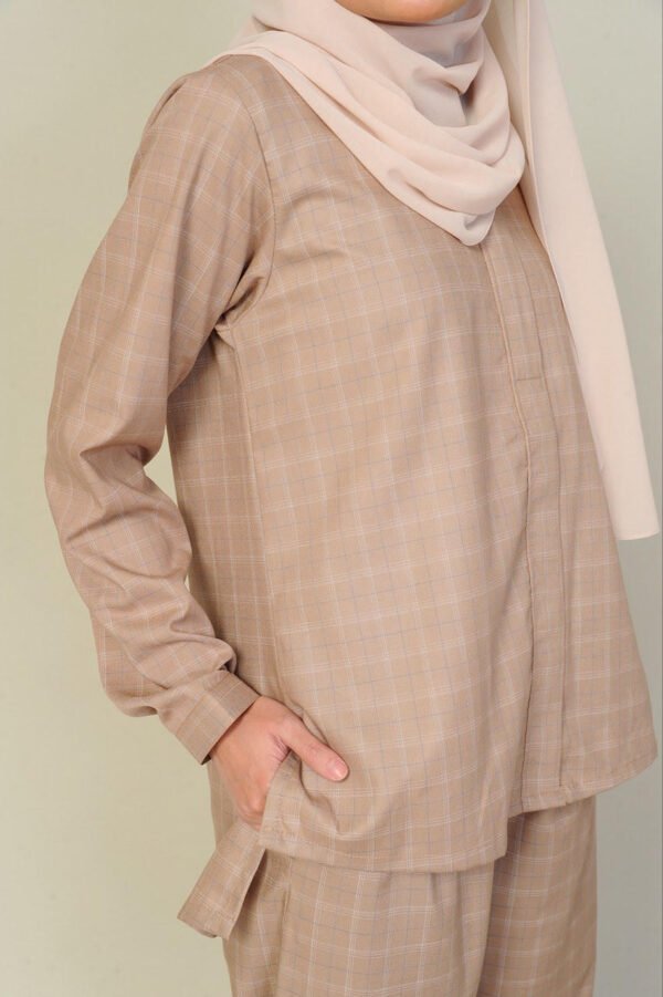 (ADULT) DAPHNE TOP & PANTS -NUDE BROWN