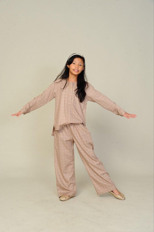 (KIDS) DAPHNE TOP & PANTS -NUDE BROWN (AS-IS)
