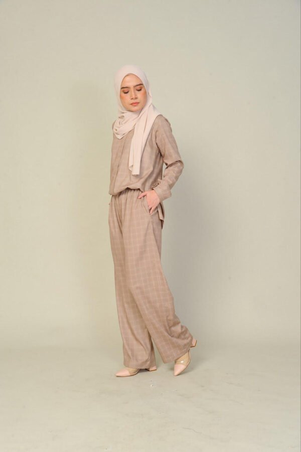 (ADULT) DAPHNE TOP & PANTS -NUDE BROWN