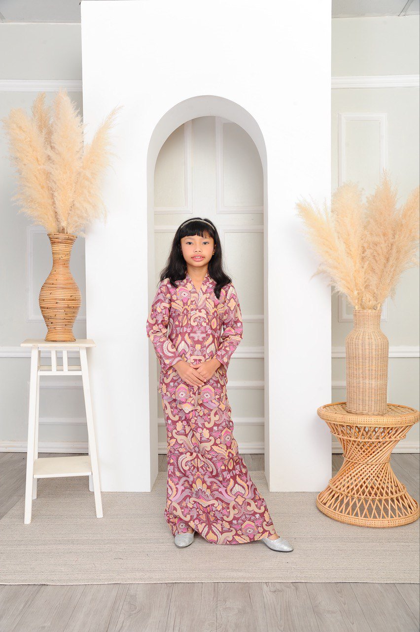 dusty purp kids 3 (KIDS) SEROJA KEBAYA -DUSTY PURPLE - Image 1