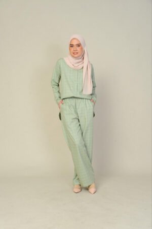 (ADULT) DAPHNE TOP & PANTS -SAGE GREEN