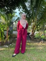 (ADULT) AMBER JUMPSUIT -MAROON (AS-IS)