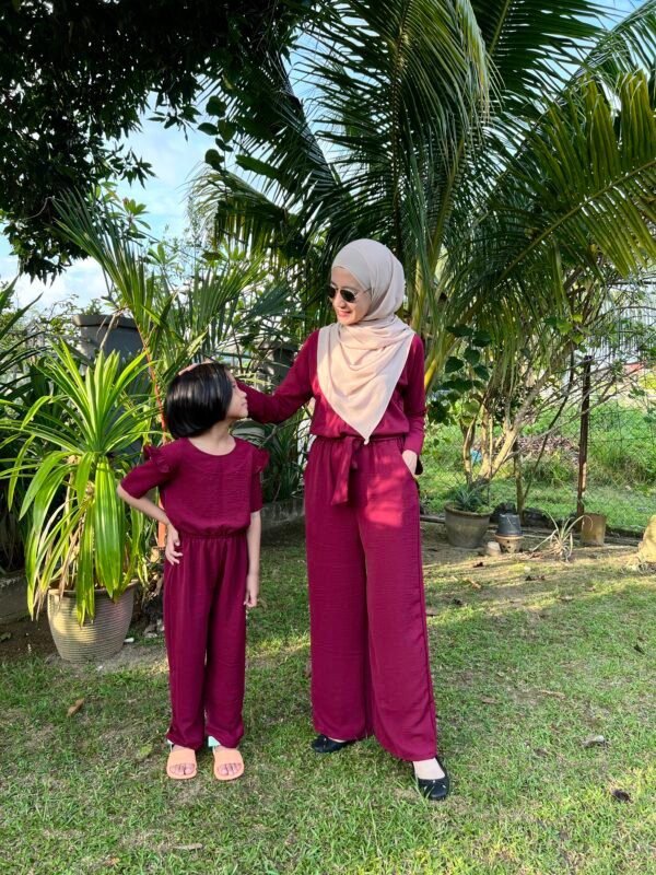 (ADULT) AMBER JUMPSUIT -MAROON (AS-IS)