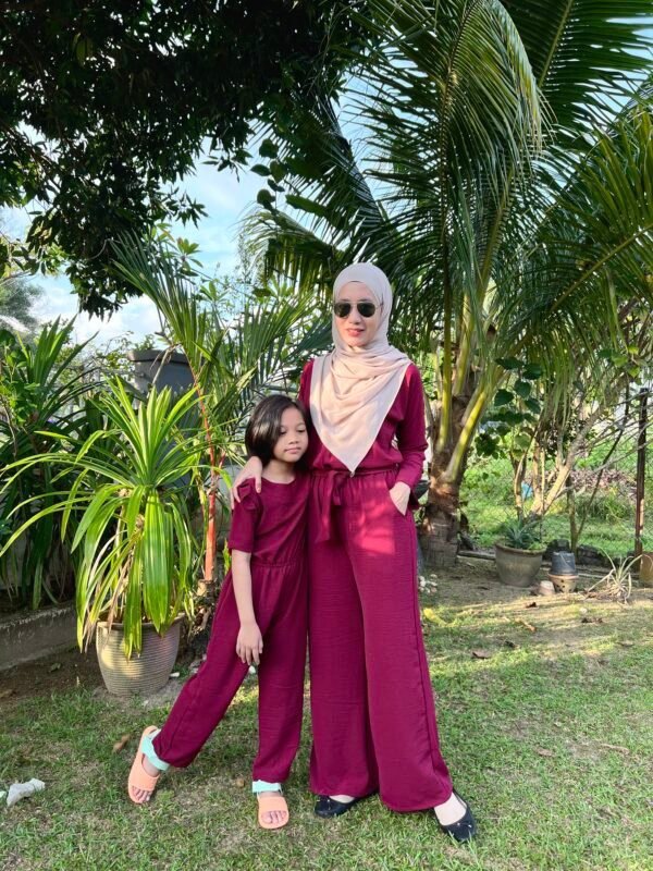 (ADULT) AMBER JUMPSUIT -MAROON (AS-IS)