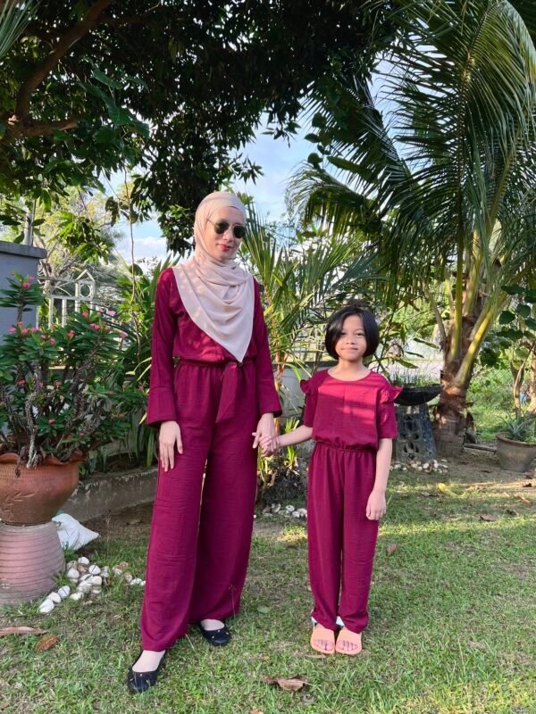 (ADULT) AMBER JUMPSUIT -MAROON (AS-IS)