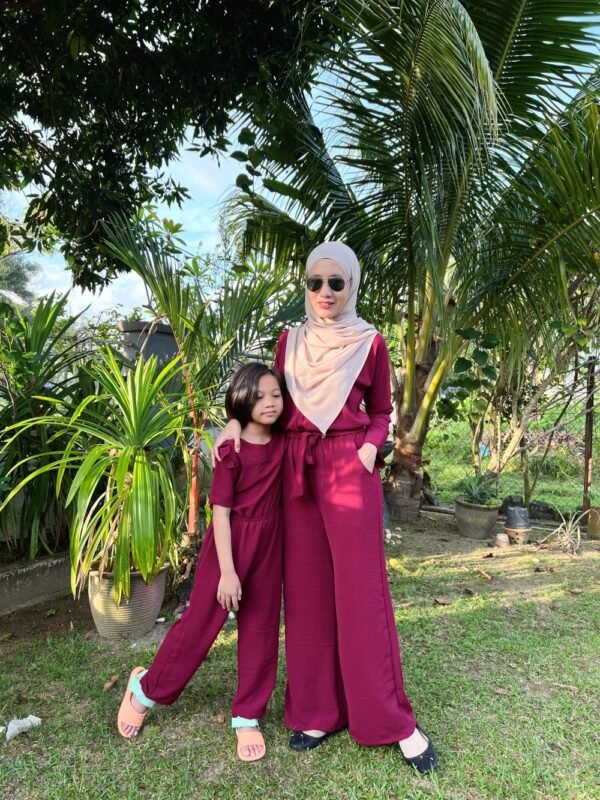 (ADULT) AMBER JUMPSUIT -MAROON (AS-IS)