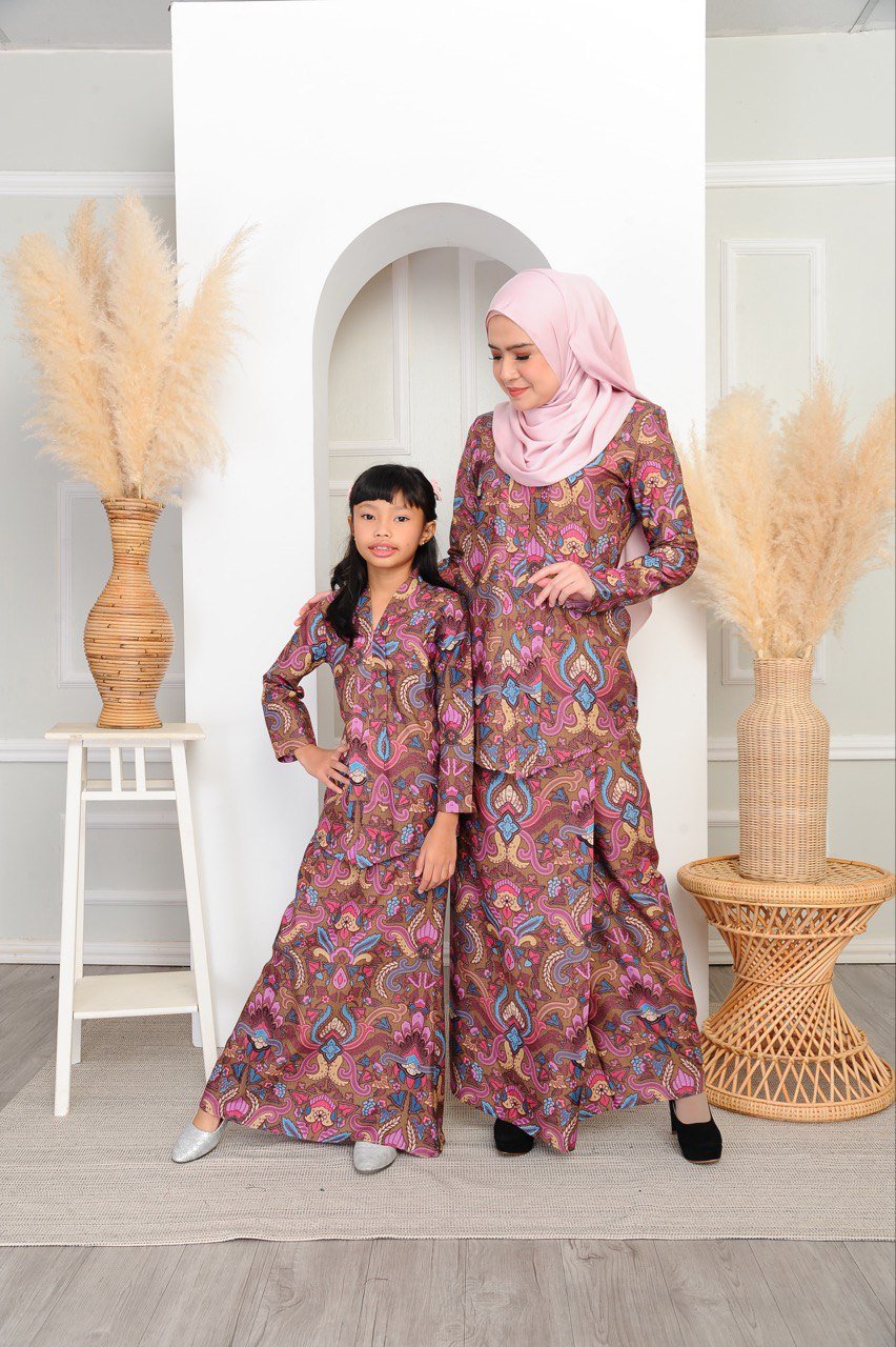 purp orchid pair 3 (KIDS) SEROJA KEBAYA -ORCHID PURPLE - Image 5