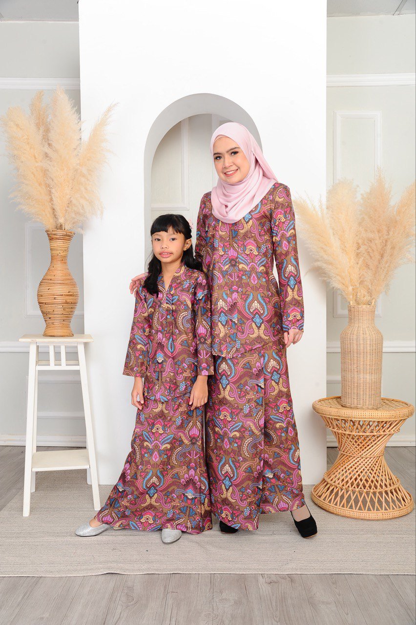 purp orchid pair (KIDS) SEROJA KEBAYA -ORCHID PURPLE - Image 6