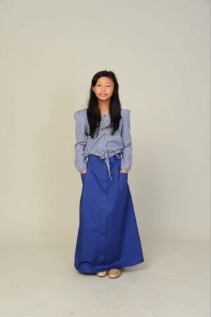 (KIDS) JANE TOP & SKIRT -BLUE