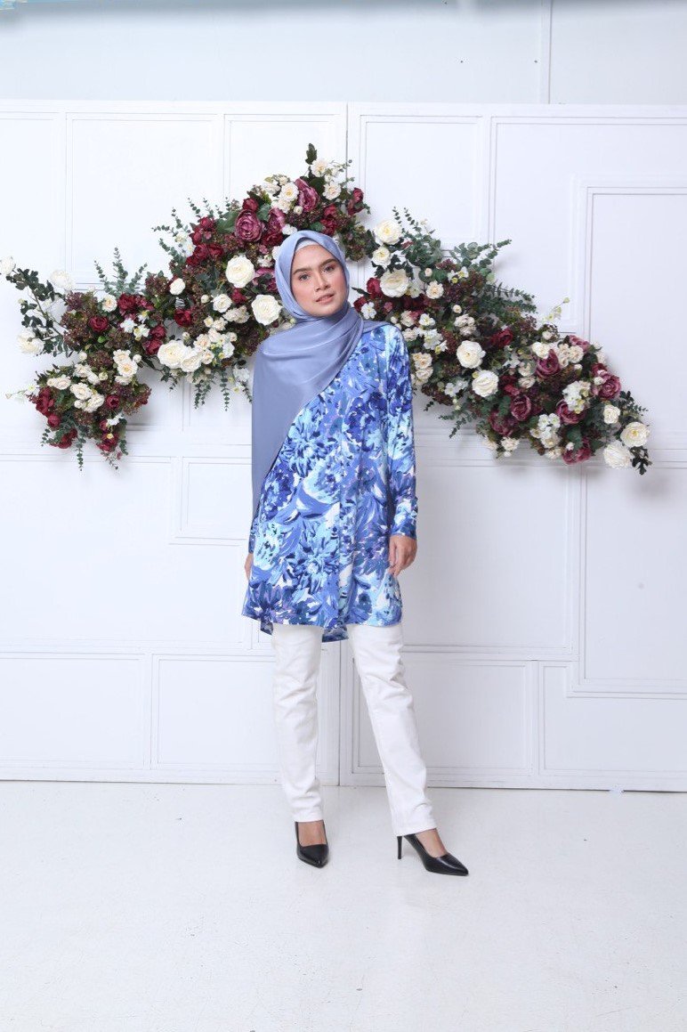 blue mom 2 (ADULT) DEANDRA TOP -BLUE - Image 3