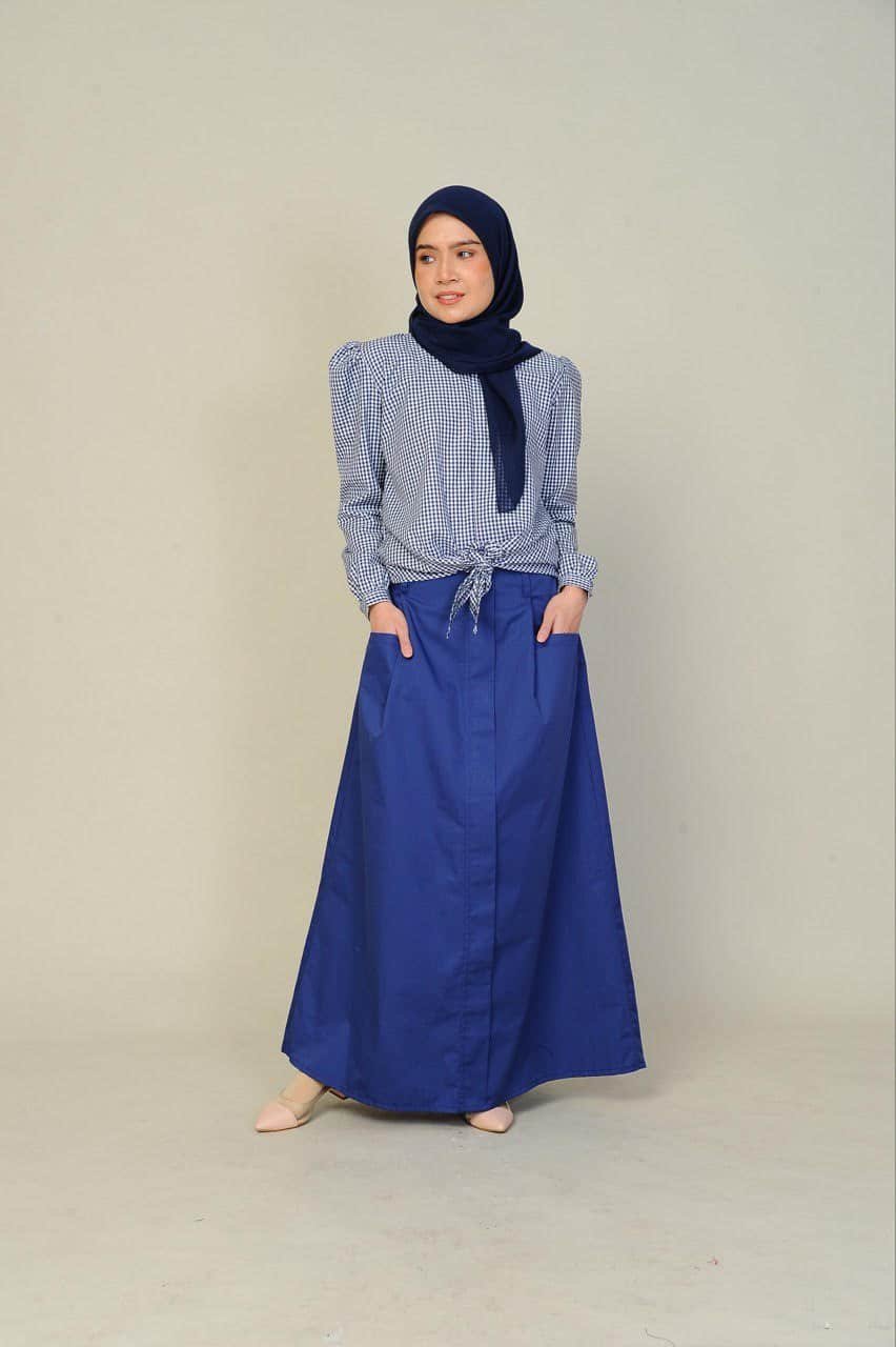 blue mom studio 3 (ADULT) JANE TOP & SKIRT -BLUE - Image 3