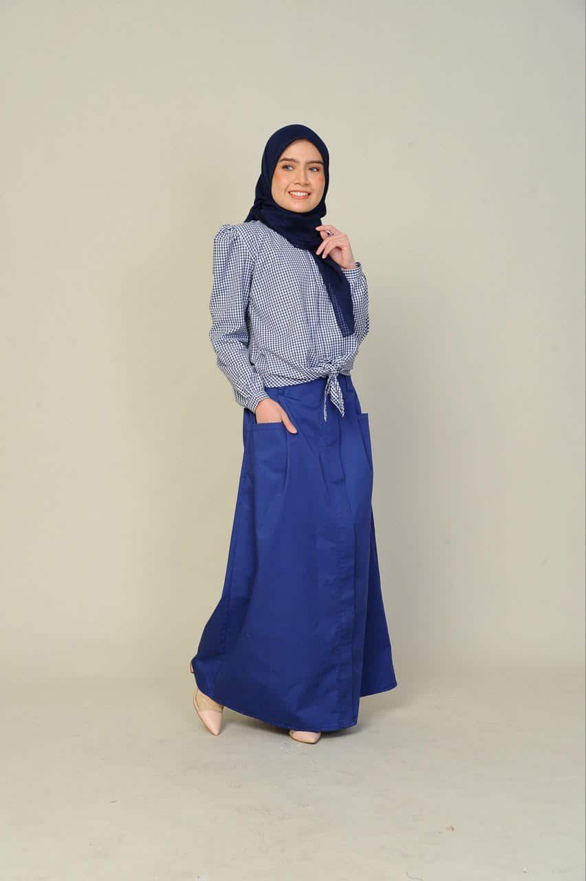 blue mom studio 4 (ADULT) JANE TOP & SKIRT -BLUE - Image 2