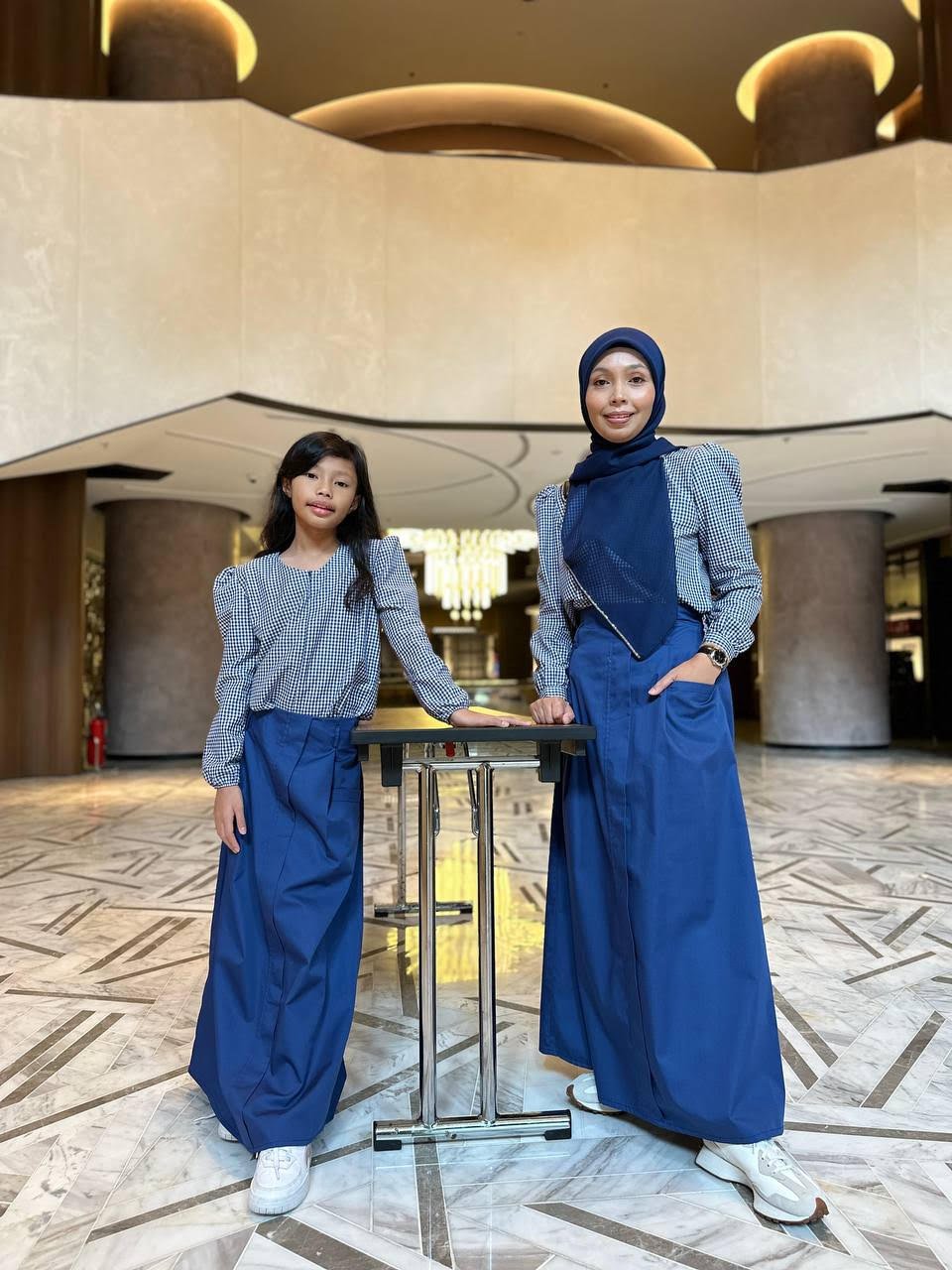 blue set pair 2 (KIDS) JANE TOP & SKIRT -BLUE - Image 6