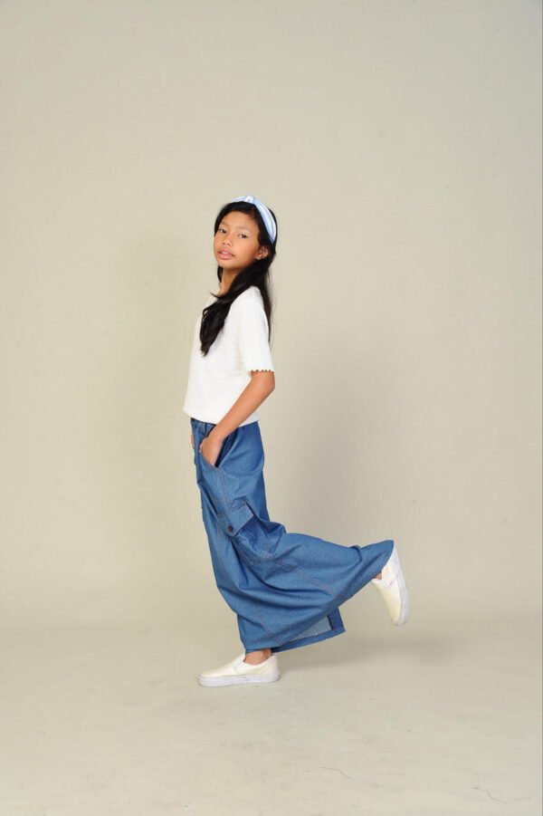 (KIDS) NIKKI CARGO SKIRT -DENIM