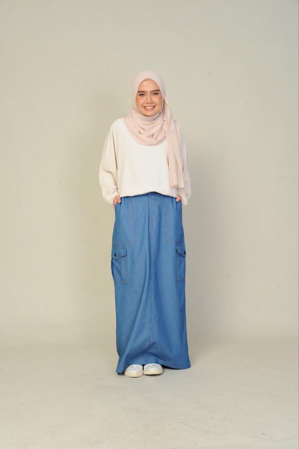 (ADULT) NIKKI CARGO SKIRT -DENIM