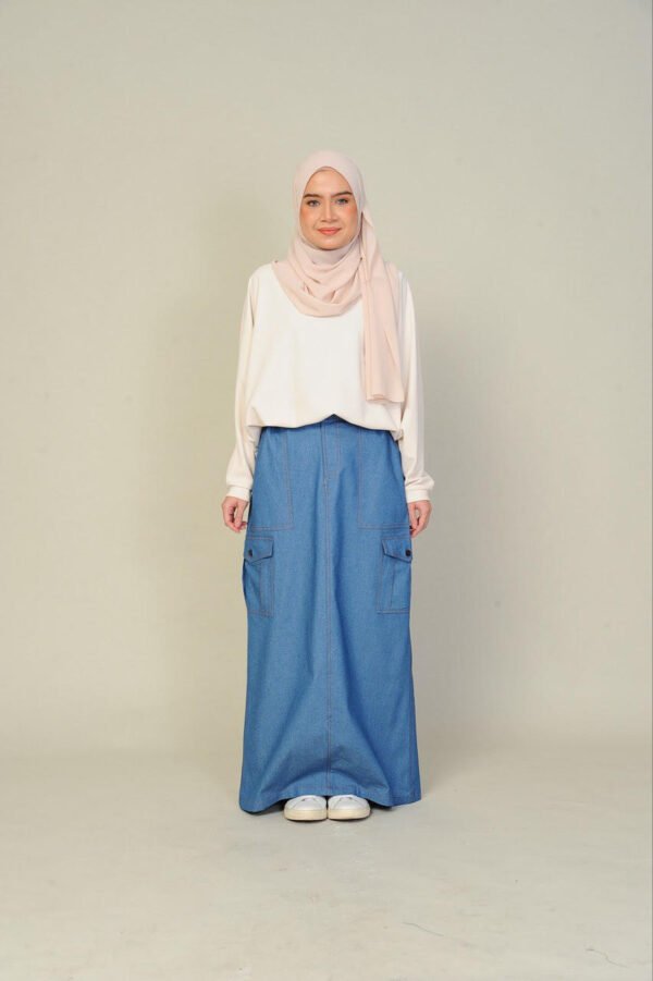 (ADULT) NIKKI CARGO SKIRT -DENIM