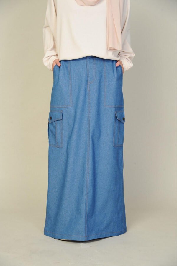 (ADULT) NIKKI CARGO SKIRT -DENIM
