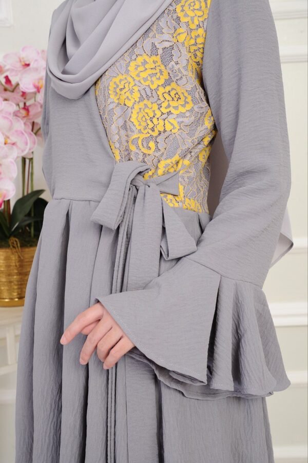 (ADULT) JASMINE LACE KURUNG -GREY