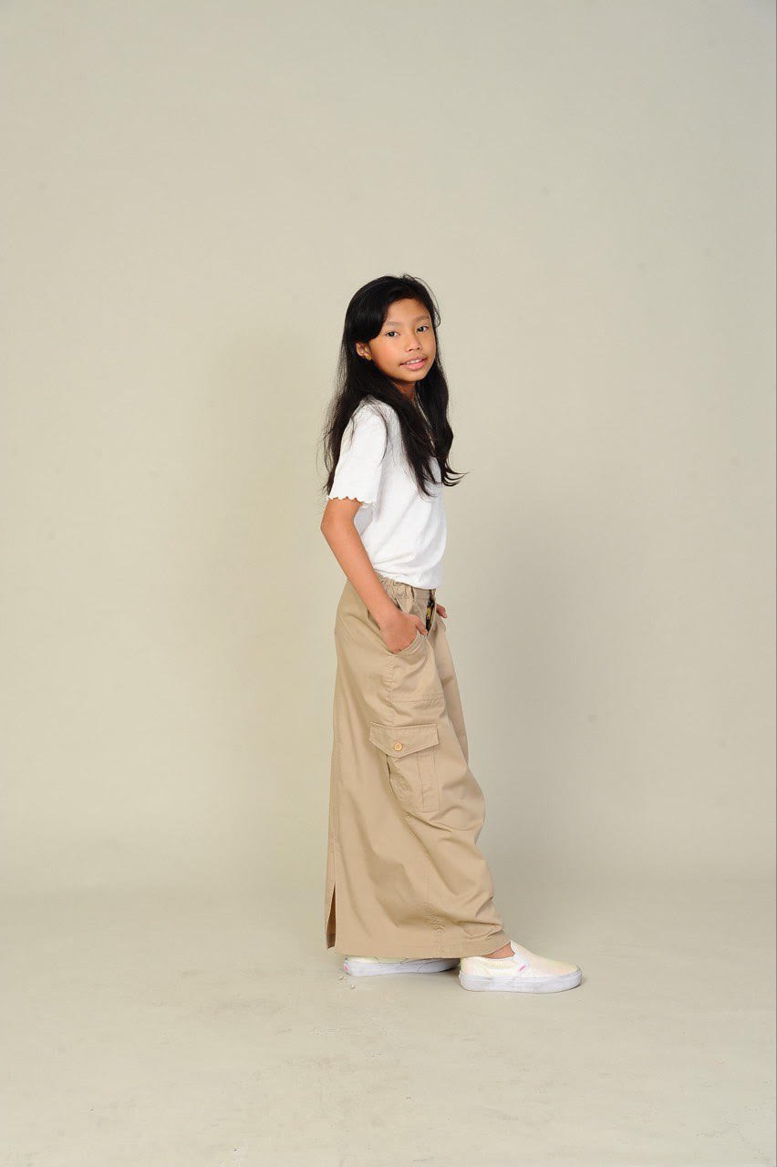 khaki kids (KIDS) NIKKI CARGO SKIRT -KHAKI - Image 4
