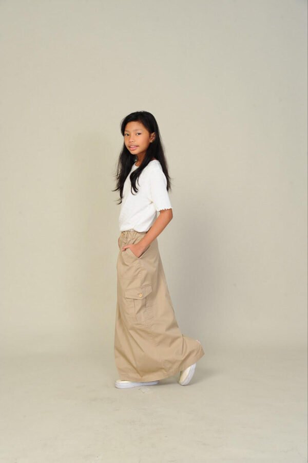 (KIDS) NIKKI CARGO SKIRT -KHAKI