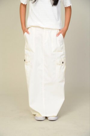(KIDS) NIKKI CARGO SKIRT -OFFWHITE