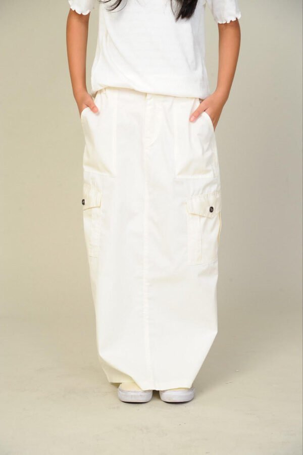 (KIDS) NIKKI CARGO SKIRT -OFFWHITE