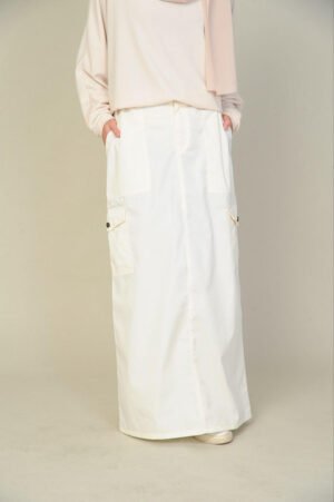 (ADULT) NIKKI CARGO SKIRT -OFFWHITE