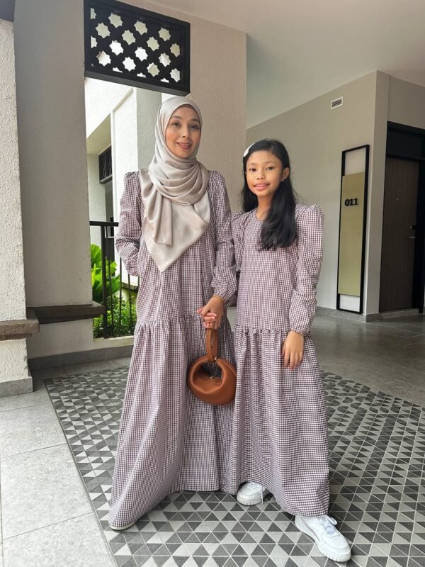 (KIDS) ERIKA DRESS -BROWN