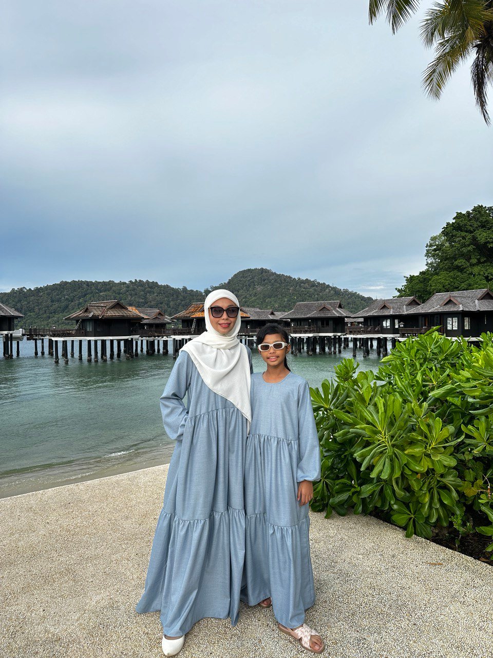 grey pair 2 (ADULT) BLAIR DRESS -GREYISH BLUE - Image 8