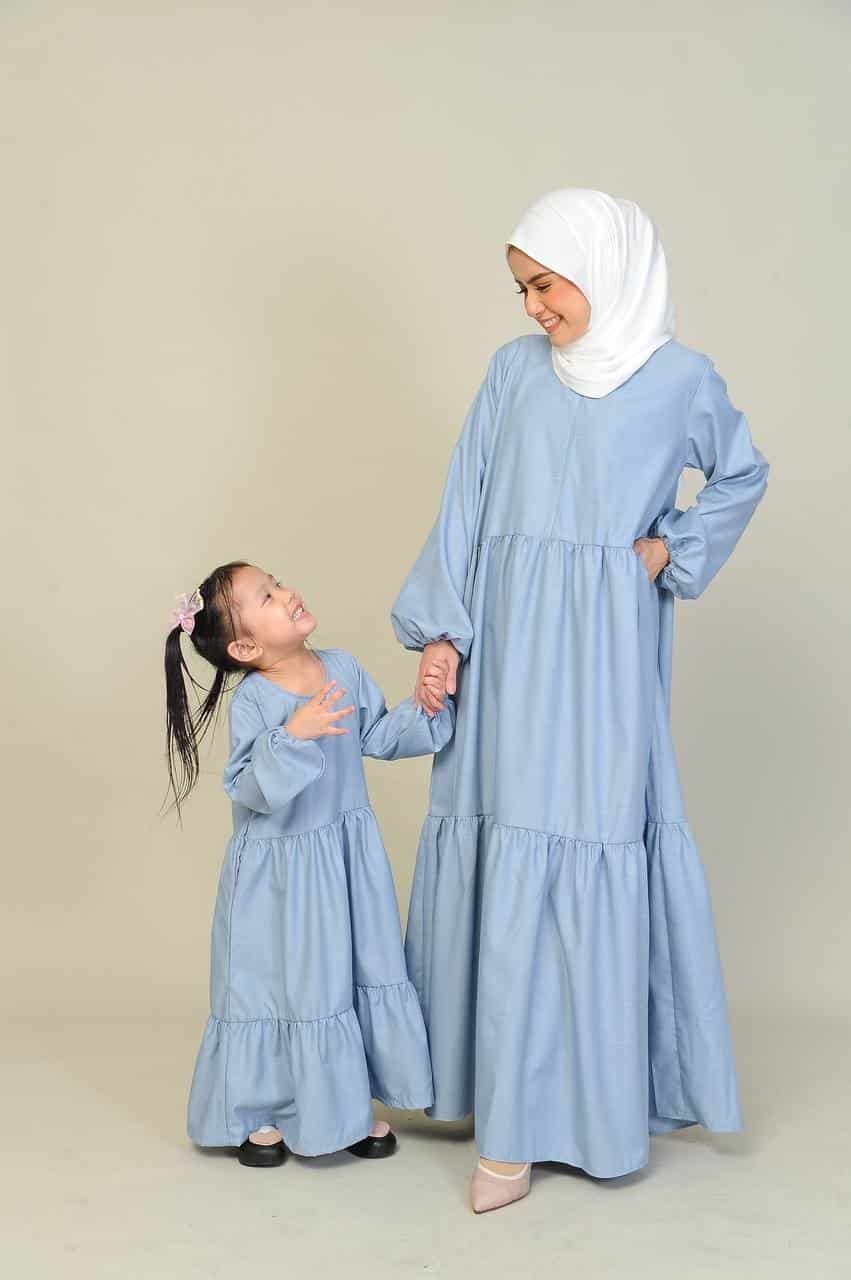 greyish blue pair 4 (ADULT) BLAIR DRESS -GREYISH BLUE - Image 7