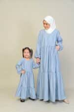 (KIDS) BLAIR DRESS -GREYISH BLUE - Image 6