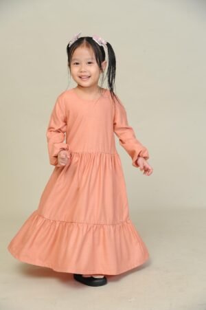 (KIDS) BLAIR DRESS -PEACH