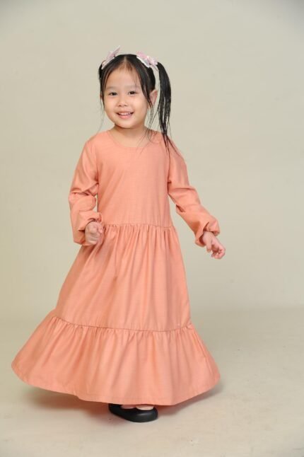 (KIDS) BLAIR DRESS -PEACH