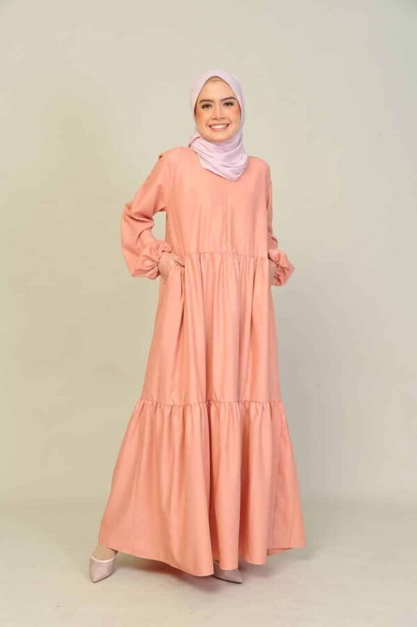 (ADULT) BLAIR DRESS -PEACH