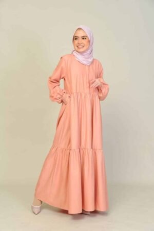 (ADULT) BLAIR DRESS -PEACH