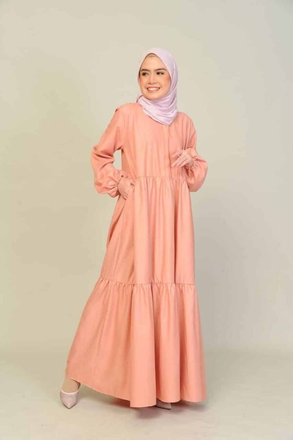 (ADULT) BLAIR DRESS -PEACH