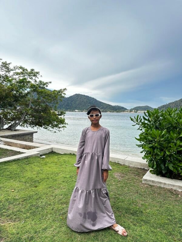 (KIDS) BLAIR DRESS -DUSTY PURPLE