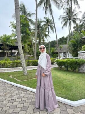 (ADULT) BLAIR DRESS -DUSTY PURPLE