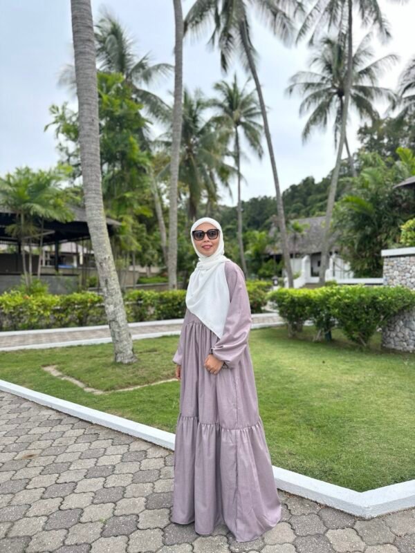 (ADULT) BLAIR DRESS -DUSTY PURPLE