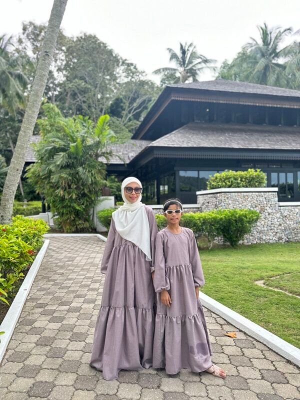 (KIDS) BLAIR DRESS -DUSTY PURPLE