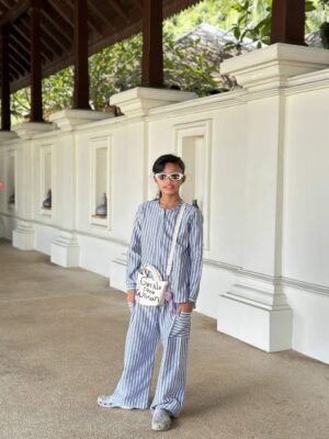 (KIDS) DAPHNE TOP & PANTS -BLACK