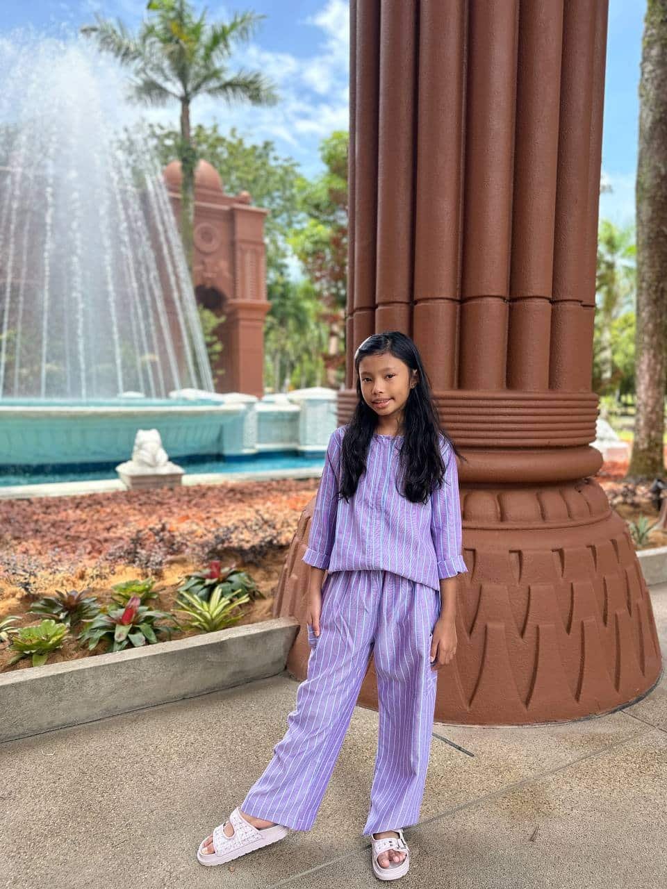 purp kids (KIDS) DAPHNE TOP & PANTS -PURPLE - Image 1